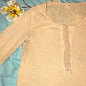 J.Crew 3/4 Sleeve Top with Sequin Detail